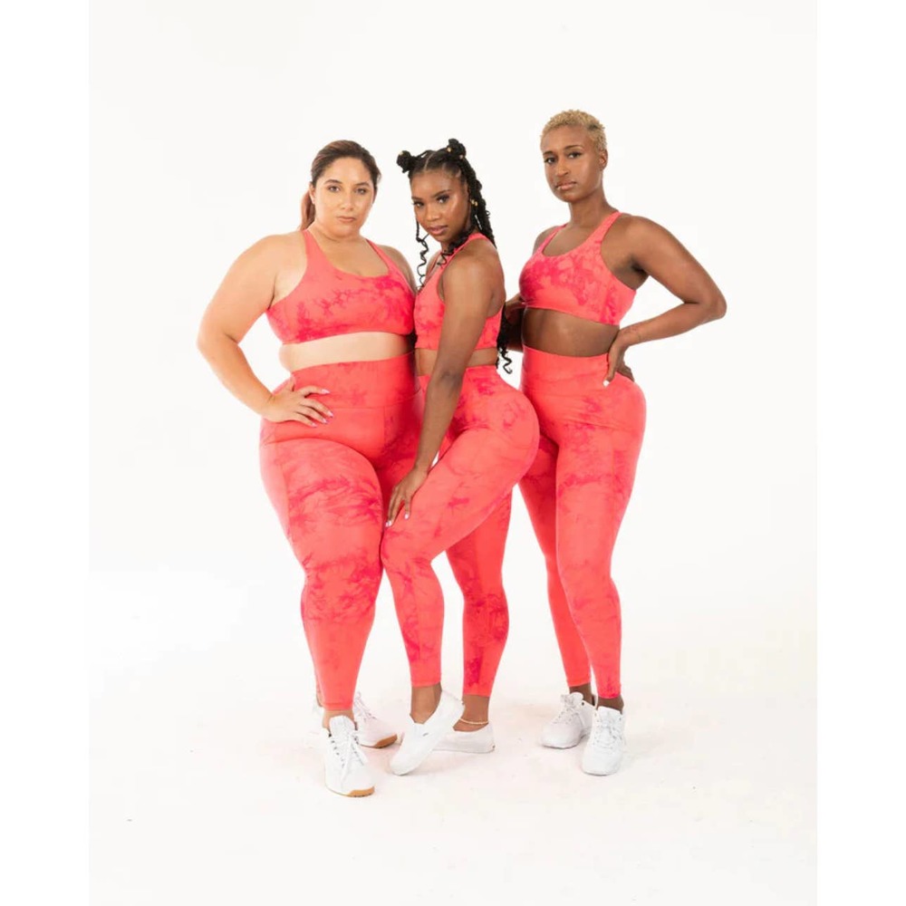 Thick Athletics On The Move Tie Dye Leggings Size M Pink